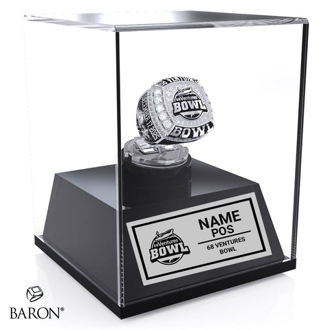 68 Ventures Bowl Officials 2026 Championship Black Standard Window Ring Box