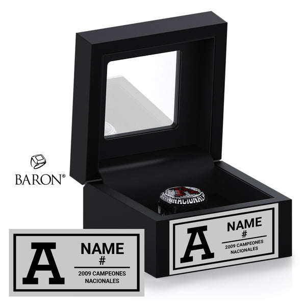 Anahuac Cancun Football 2009 Championship Black Window Ring Box