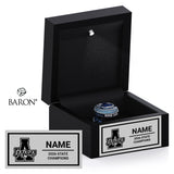 Andover High School Swim 2026 Championship Black LED Ring Box