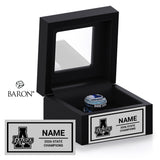 Andover High School Swim 2026 Championship Black Window Ring Box
