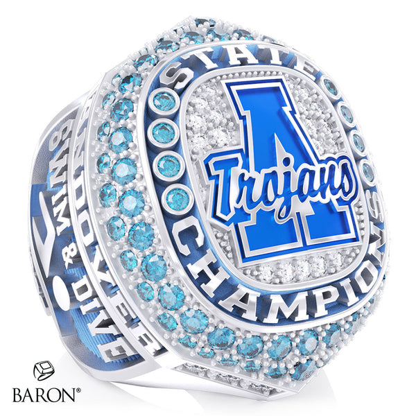 Andover High School Swim 2026 Championship Ring - Design 1.4