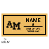 Archbishop Mitty High School Baseball and Softball 2026 Championship Black Standard Window Ring Box