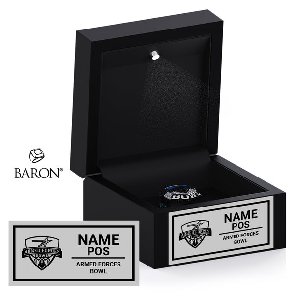 Armed Forces Bowl Officials 2025 Championship Black LED Ring Box