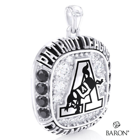 Army West Point Women's Tennis 1999 Championship Ring Top Pendant - Design 6.2