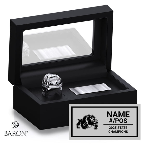 Artesia High School Football 2025 Championship Black Standard Window Ring Box
