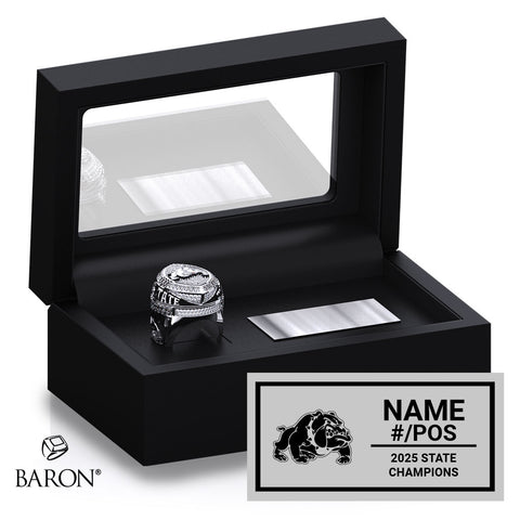 Artesia High School Football 2025 Championship Black Standard Window Ring Box