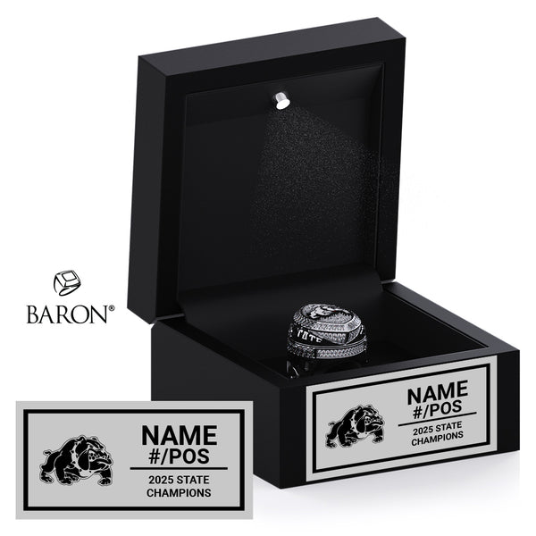 Artesia High School Football 2025 Championship Black LED Ring Box