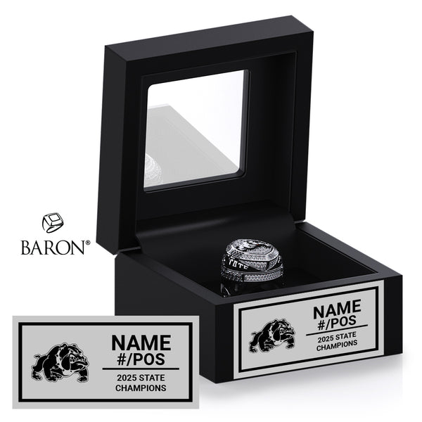 Artesia High School Football 2025 Championship Black Window Ring Box