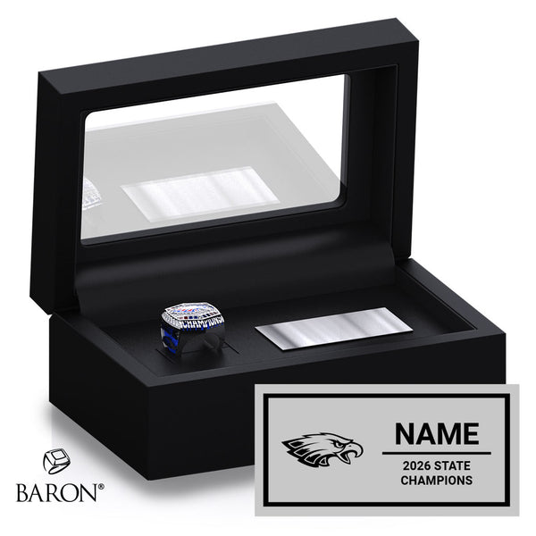 Axtell High School Track & Field 2026 Championship Black Standard Window Ring Box