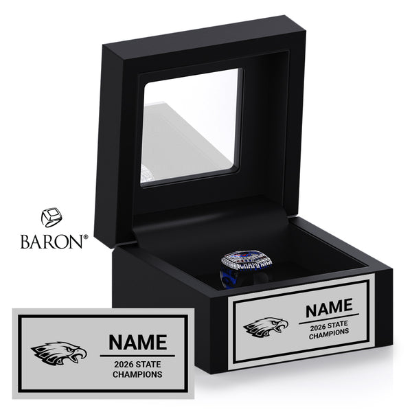 Axtell High School Track & Field 2026 Championship Black Window Ring Box