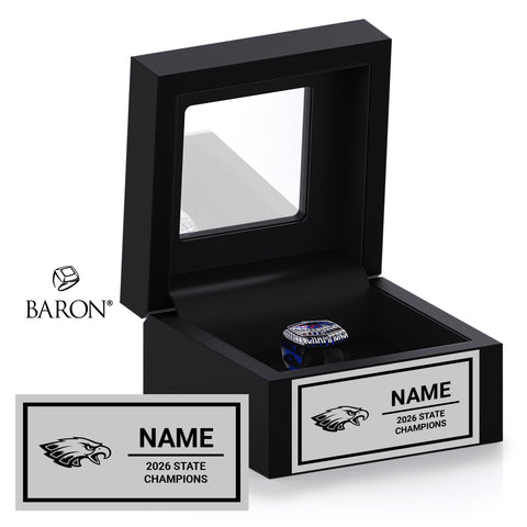 Axtell High School Track & Field 2026 Championship Black Window Ring Box