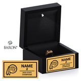 B Henderson High School Girls Lacrosse 2026 Championship Black LED Ring Box