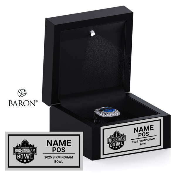Birmingham Bowl Officials 2025 Championship Black LED Ring Box