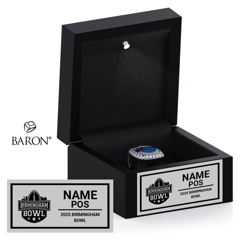 Birmingham Bowl Officials 2025 Championship Black LED Ring Box