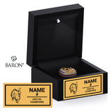 Ball High School Soccer 2025 Championship Black LED Ring Box