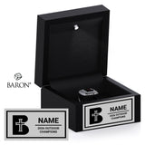 Benedictine College Cross Country 2026 Championship Black LED Ring Box