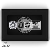 Columbus Chill Boys Hockey 2026 Championship Etched Black Standard Window Ring Box