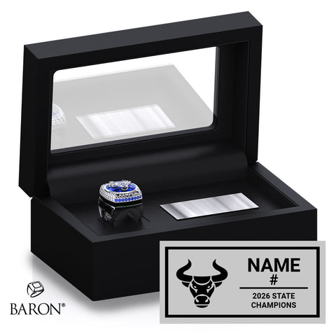 Branson School Boys Soccer 2026 Championship Black Standard Window Ring Box