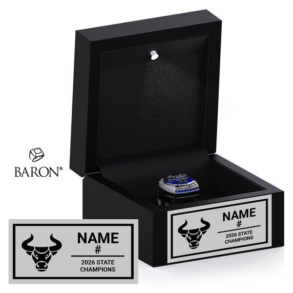 Branson School Boys Soccer 2026 Championship Black LED Ring Box