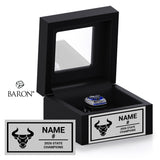 Branson School Boys Soccer 2026 Championship Black Window Ring Box