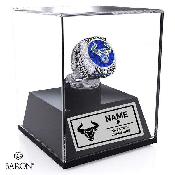 Branson School Boys Soccer 2026 Championship Display Case