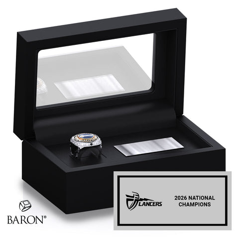Cal Baptist Dance 2026 Championship Black Standard Window Ring Box