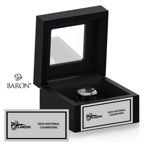 Cal Baptist Dance 2026 Championship Black Window Ring Box