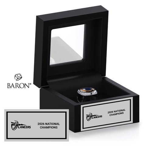 Cal Baptist Dance 2026 Championship Black Window Ring Box
