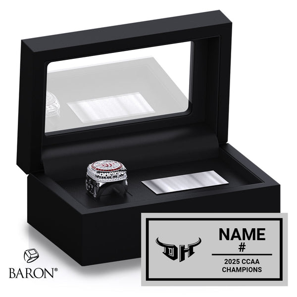 Cal State Dominguez Hills Mens Soccer 2025 Championship Black Standard Window Ring Box