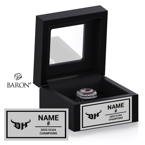 Cal State Dominguez Hills Mens Soccer 2025 Championship Black Window Ring Box