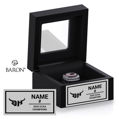 Cal State Dominguez Hills Mens Soccer 2025 Championship Black Window Ring Box