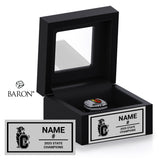 Campbell High School Boys Soccer 2025 Championship Black Window Ring Box