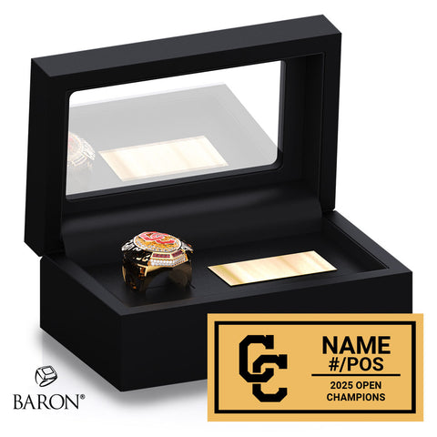 Cathedral Catholic Football 2025 Championship Black Standard Window Ring Box