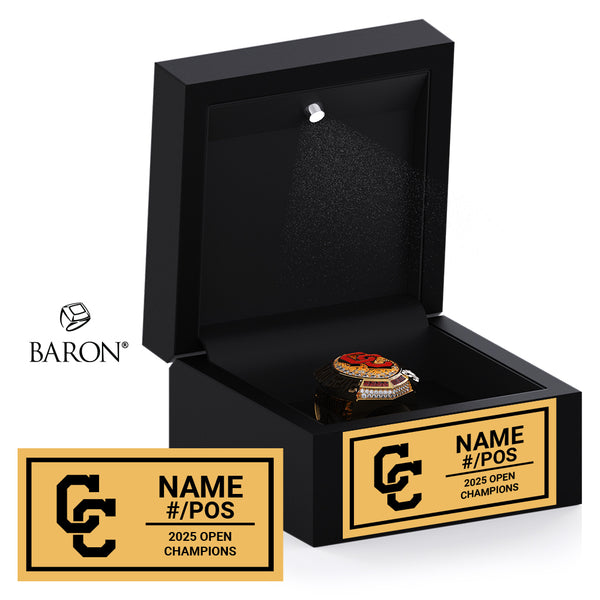 Cathedral Catholic Football 2025 Championship Black LED Ring Box