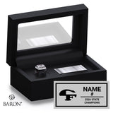 Cedar Falls Boys Basketball 2026 Championship Black Standard Window Ring Box