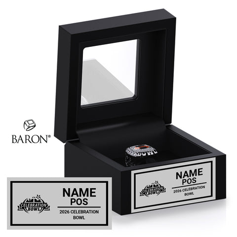 Celebration Bowl Official 2026 Championship Black Window Ring Box