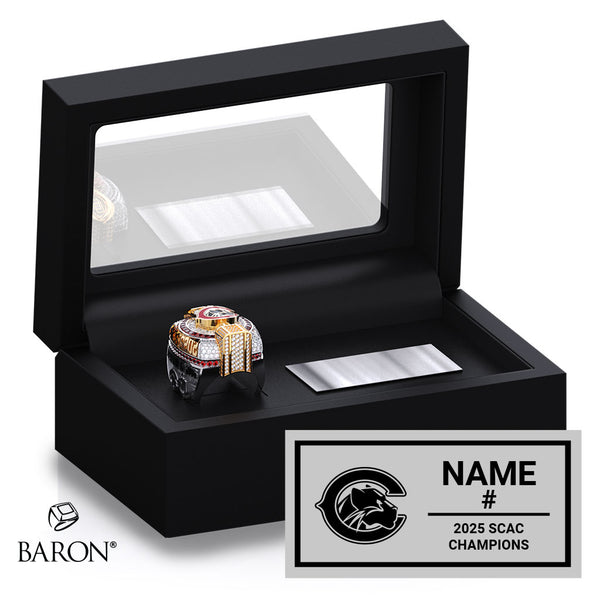 Chapman University Football Family and Friends 2025 Championship Black Standard Window Ring Box