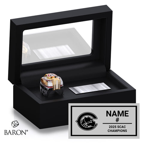 Chapman University Football Family and Friends 2025 Championship Black Standard Window Ring Box