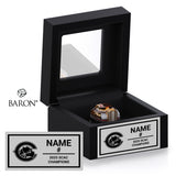 Chapman University Football Family and Friends 2025 Championship Black Window Ring Box