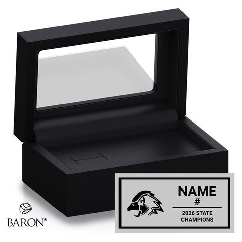 Chaska High School Boys Basketball 2026 Championship Black Standard Window Ring Box