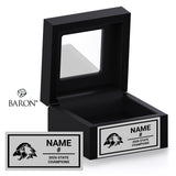 Chaska High School Boys Basketball 2026 Championship Black Window Ring Box