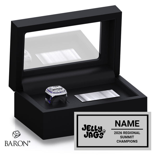Cheer Athletics Jelly Jags 2026 Championship Black Standard Window Ring Box