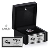 Cheyenne Mountain High School Boys Lacrosse 2026 Championship Black LED Ring Box