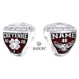 Cheyenne Mountain High School Boys Lacrosse 2026 Championship Ring - Design 1.2