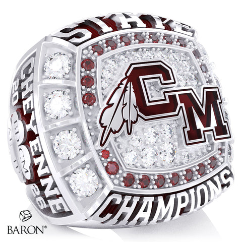 Cheyenne Mountain High School Boys Lacrosse 2026 Championship Ring - Design 1.2