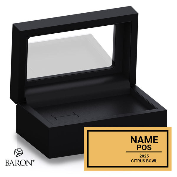 Citrus Bowl Officials 2025 Championship Black Standard Window Ring Box