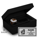 Claflin University AD's Special Group 1987 Championship Black Standard Window Ring Box