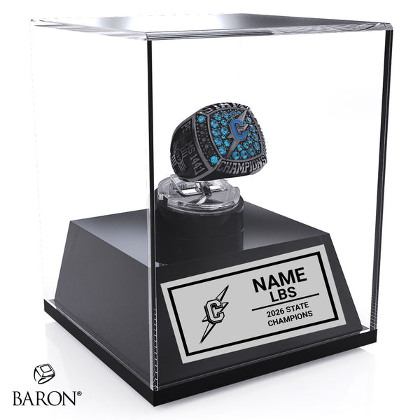 Cleveland High School Boys Wrestling 2026 Championship Display Case