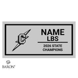 Cleveland High School Boys Wrestling 2026 Championship Black LED Ring Box