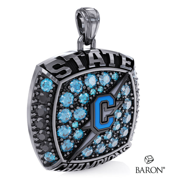 Cleveland High School Boys Wrestling 2026 Championship Ring Top Pendant - Design 1.6